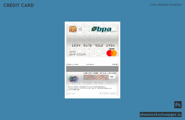 Beispielvorschau für eine Master-Debitkarte der Cuba Banco Popular de Ahorro BPA